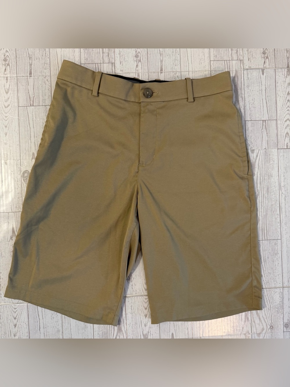 Nike Dri-FIT, Golf Shorts, Khaki Tan Flat Front | Mens 28